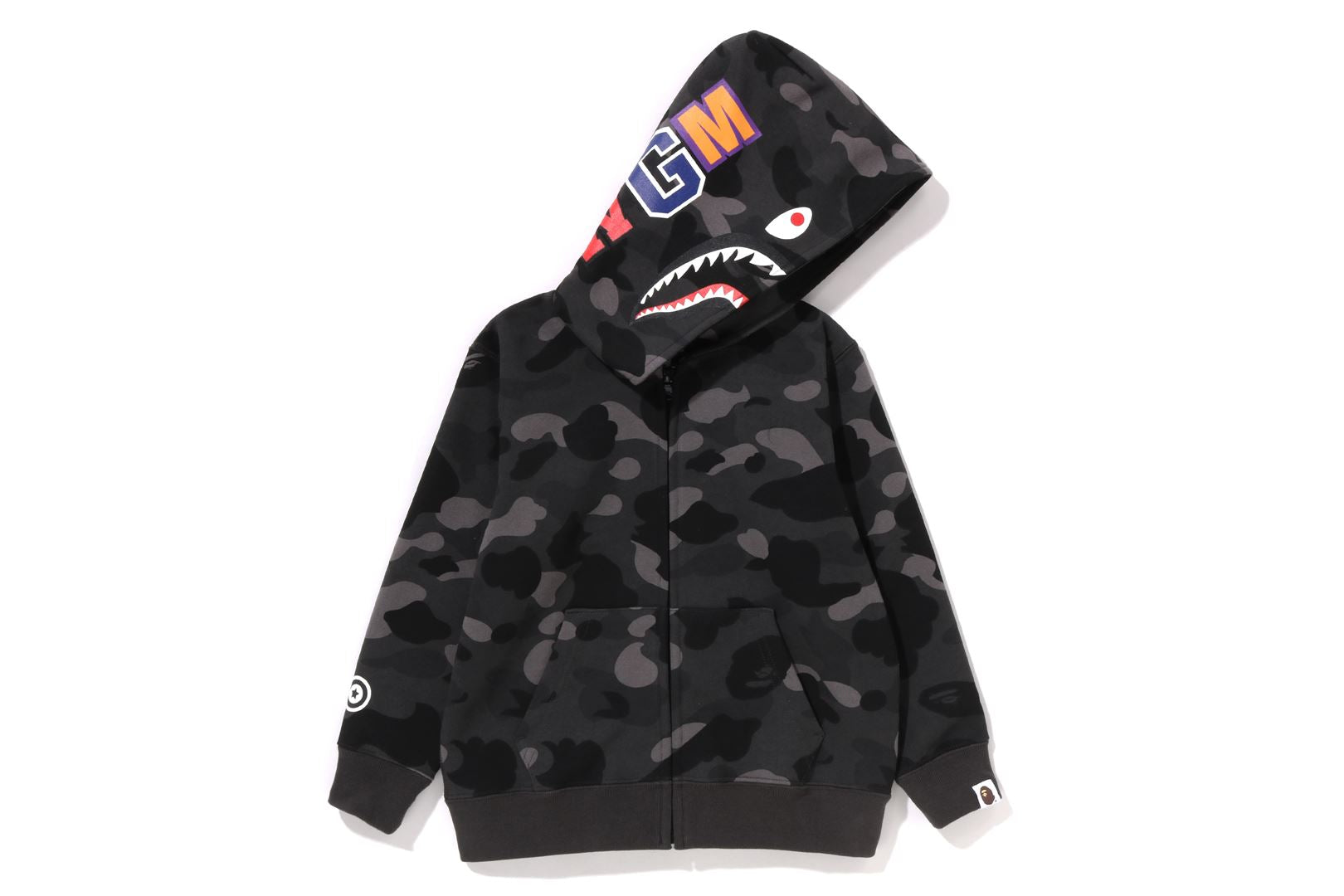 COLOR CAMO SHARK ZIP HOODIE