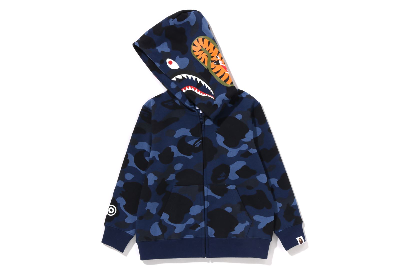 COLOR CAMO SHARK ZIP HOODIE