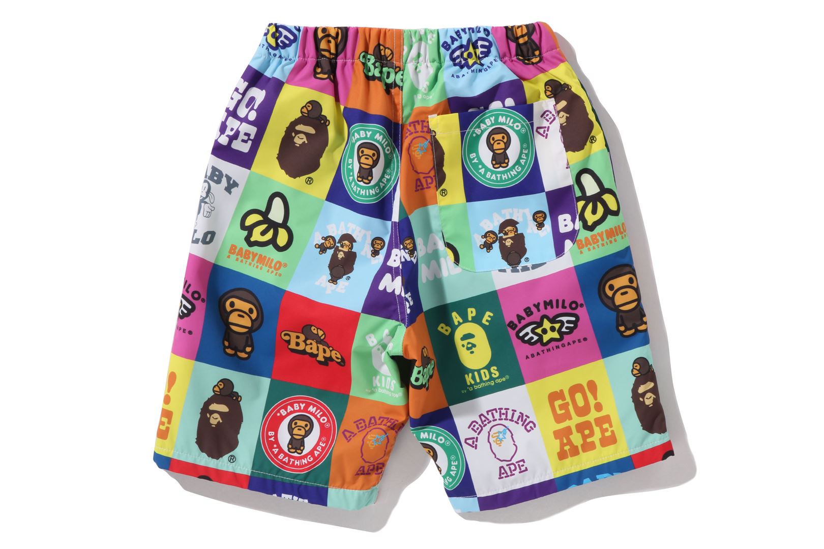 BABY MILO PATCHWORK PATTERN BEACH SHORTS