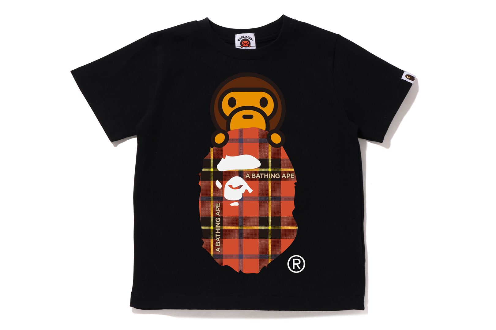 BAPE LOGO CHECK MILO ON APE HEAD TEE