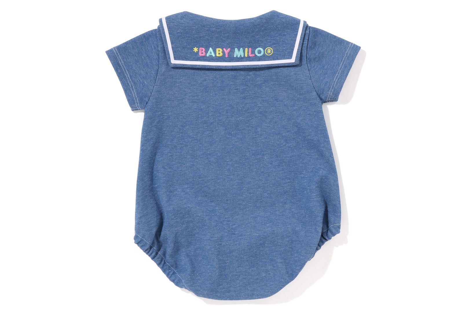 BABY MILO JERSEY DENIM SAILOR COLLAR BODYSUIT