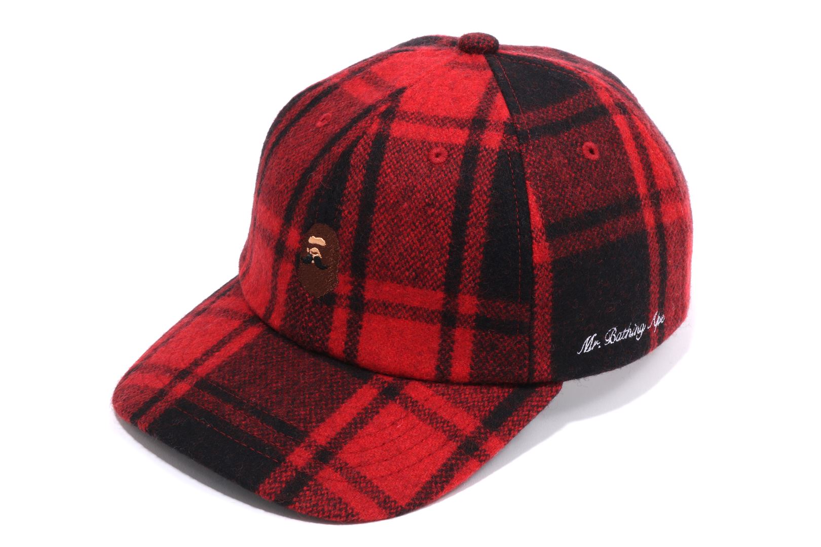 MR BATHING APE FLANNEL CHECK CAP