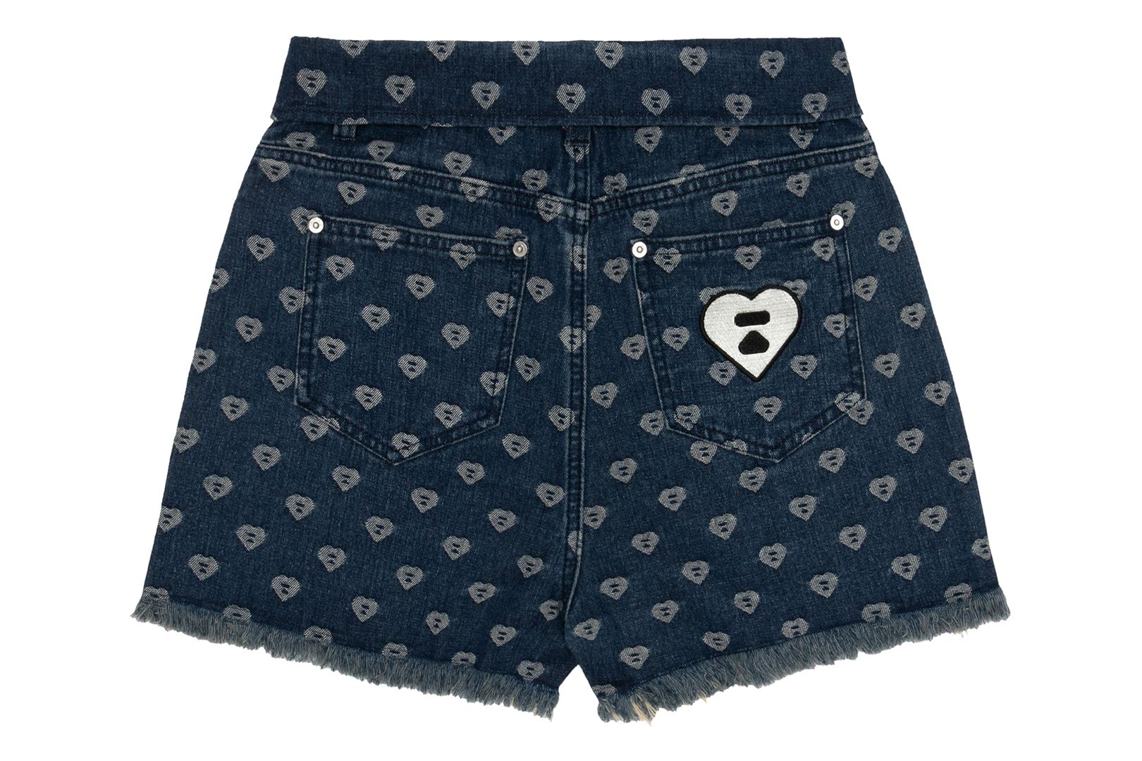 BITE FLIP PATTERN DENIM SHORTS #2