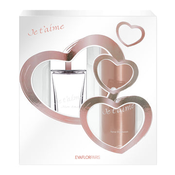 JE T'AIME Pour Elle Coffret Cadeau pour Femme Eau de Parfum 100 ml +  Miniature 10 ml + Vapo de Sac 12 ml • EVAFLORPARIS : : Beauté et  Parfum