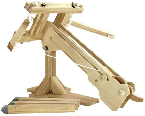 Build your own wooden ballista with our sustainable wooden construction kit