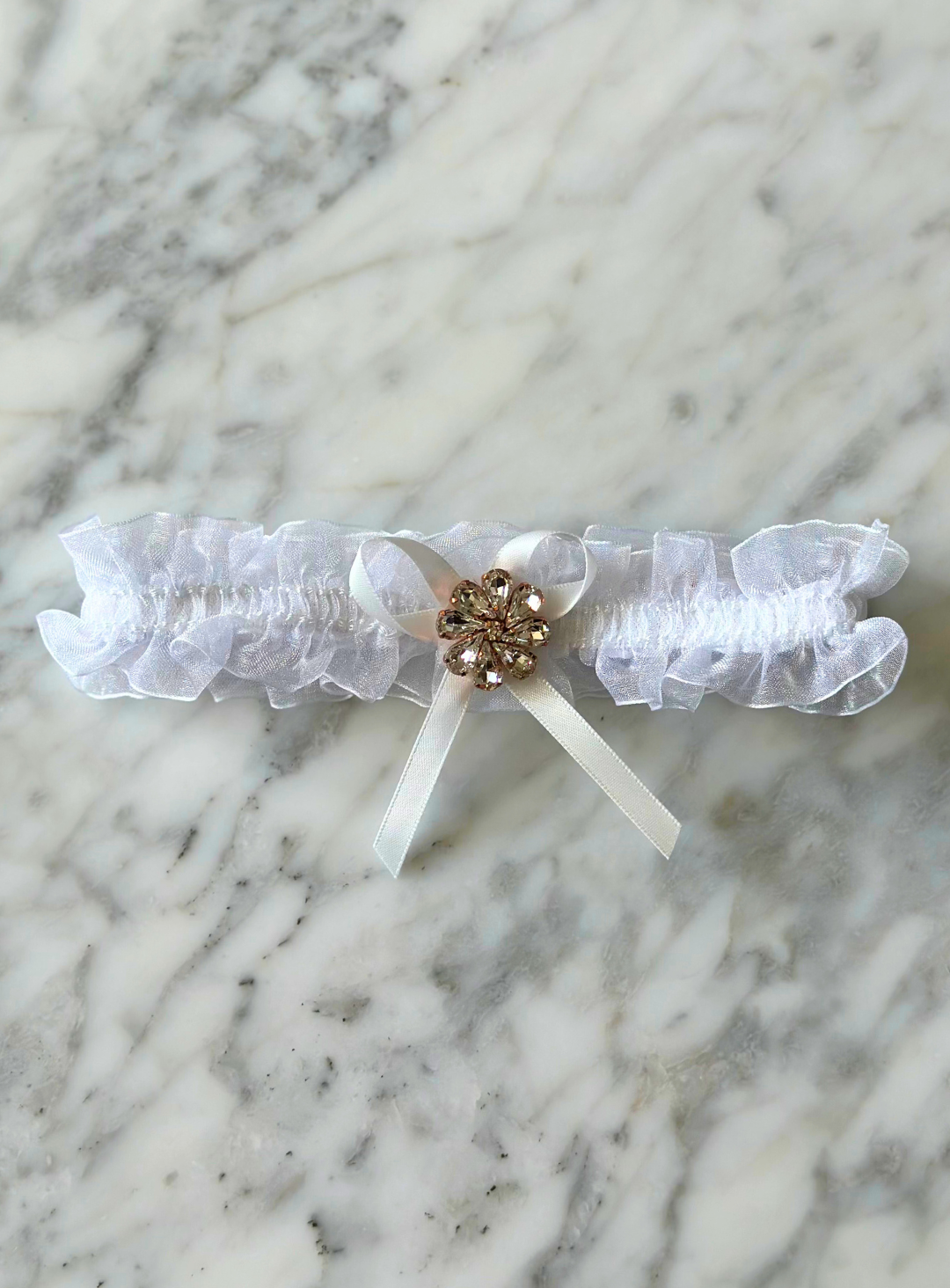 Rosey Bow Bridal Garter