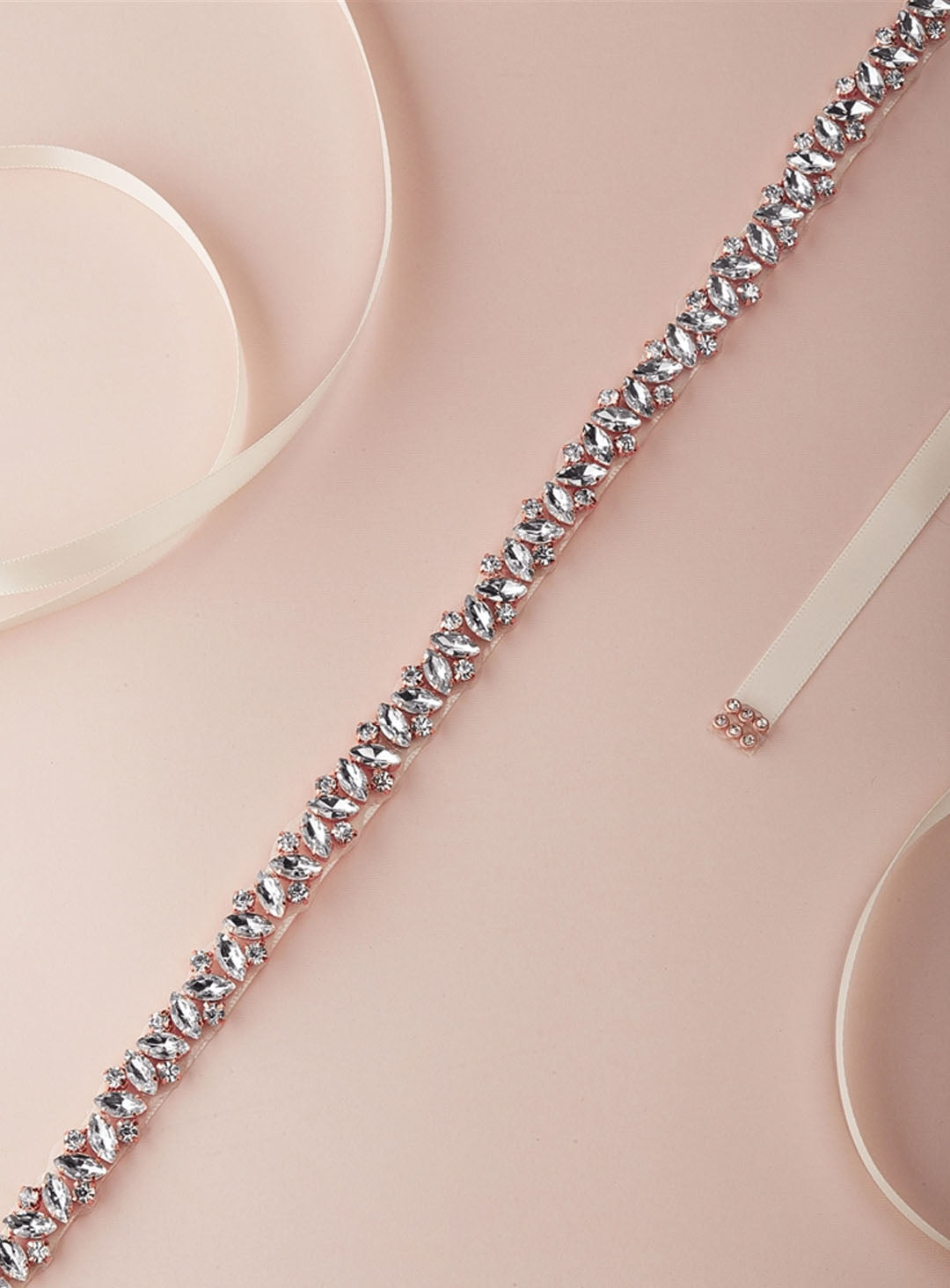 Slender Rose Gold Bridal Belt