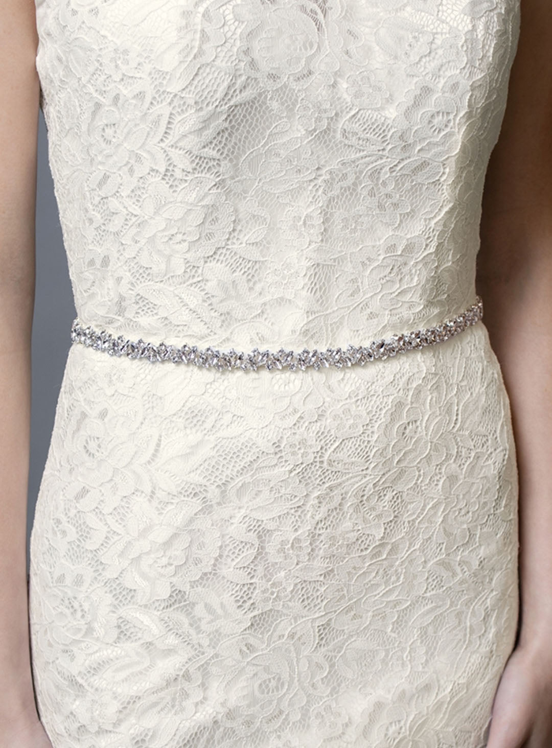 Slender Silver Bridal Belt