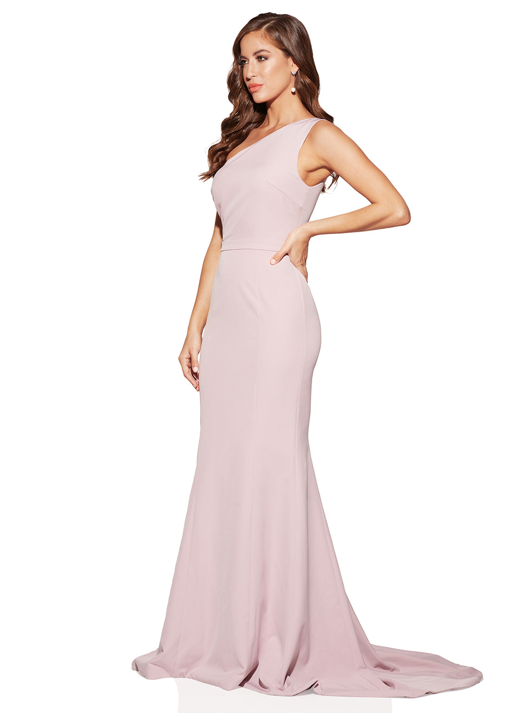 Anisa One Shoulder Gown - Mauve - size 18