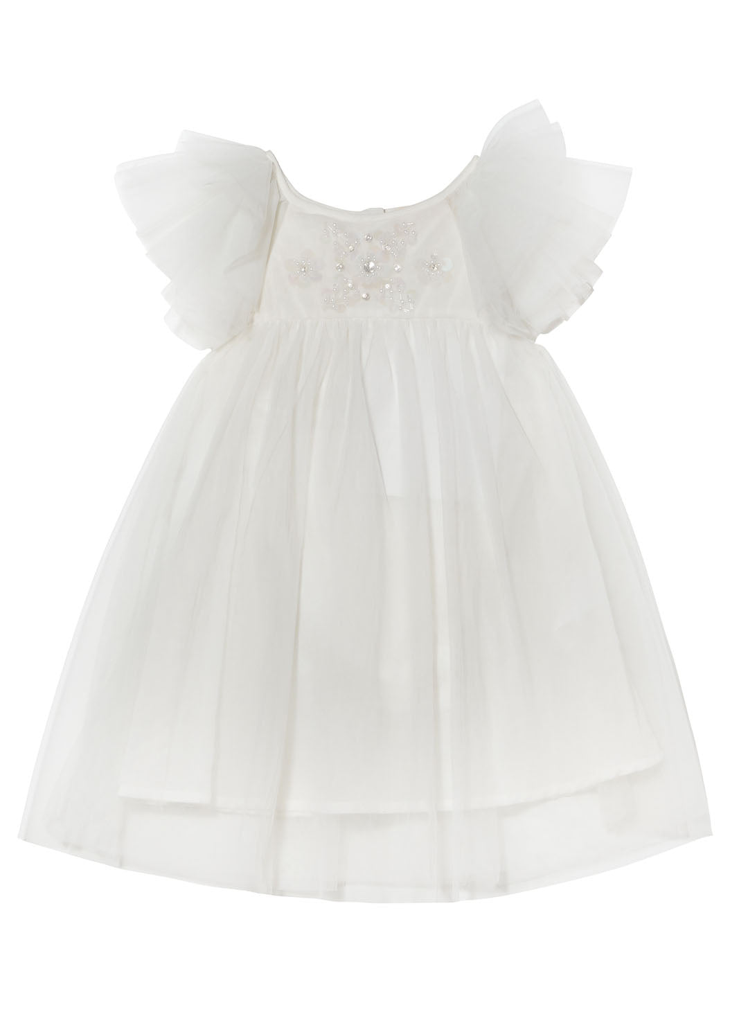 Bébé Bon Vivant Tulle Dress - Milk - size 0-3months