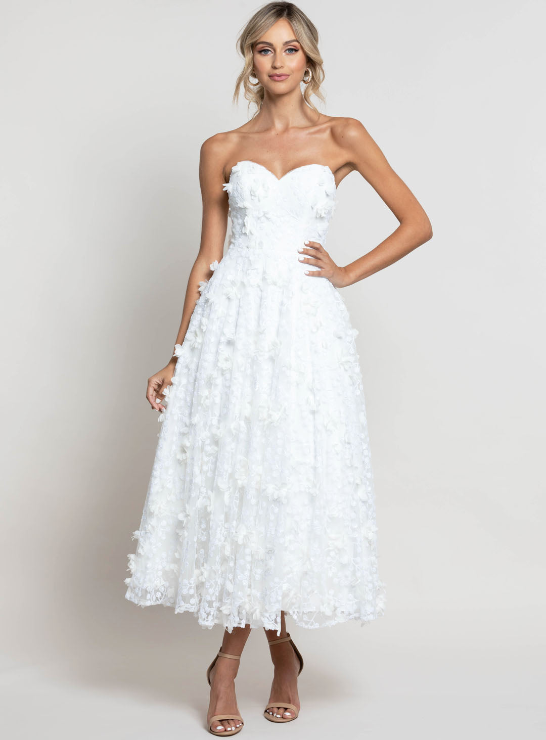 Adela Sweetheart Petal Midi