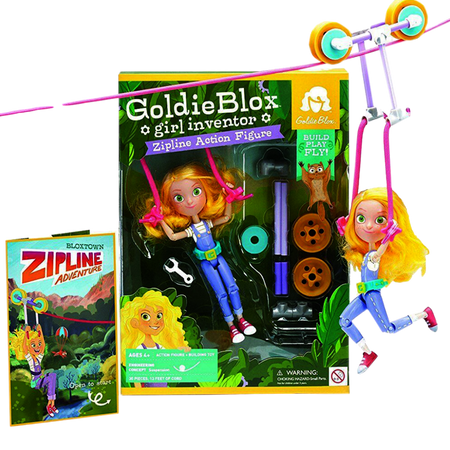 goldieblox girl inventor zipline action figure