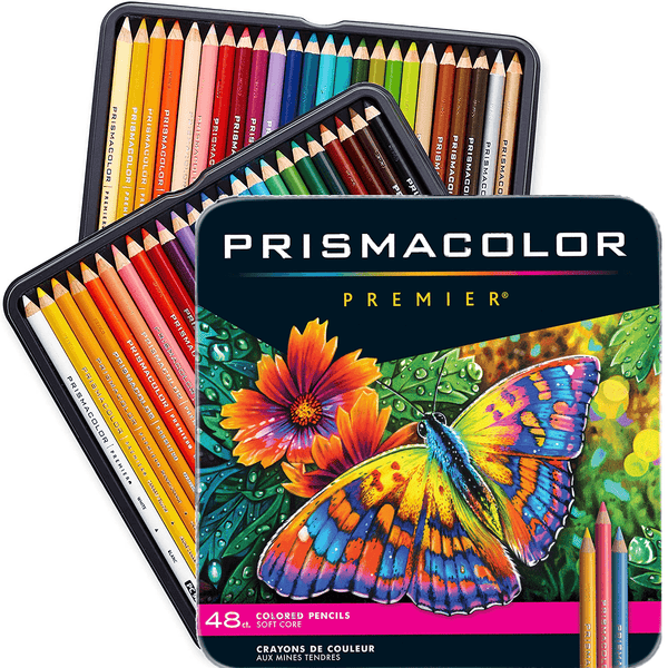 Prismacolor Deluxe Colored Pencil Drawing Kit - 72 Premier Soft Core  Colored Pencils in a gift tin, Pencil Sharpener, Artists Eraser 