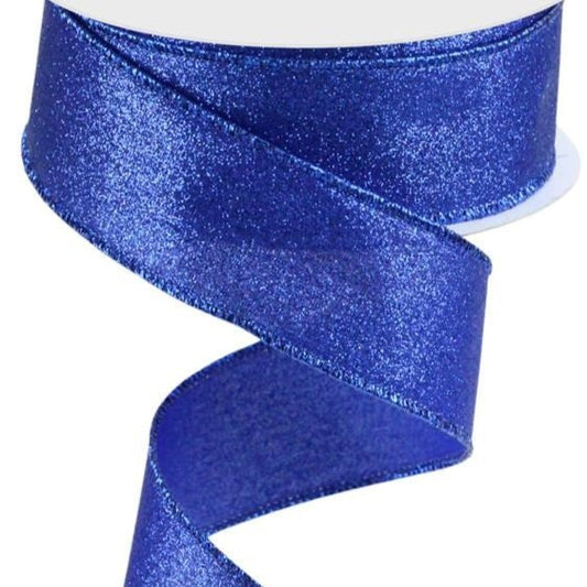 1.5 Shimmer Glitter Ribbon: Navy Blue (10 Yards) [RGC159619] 