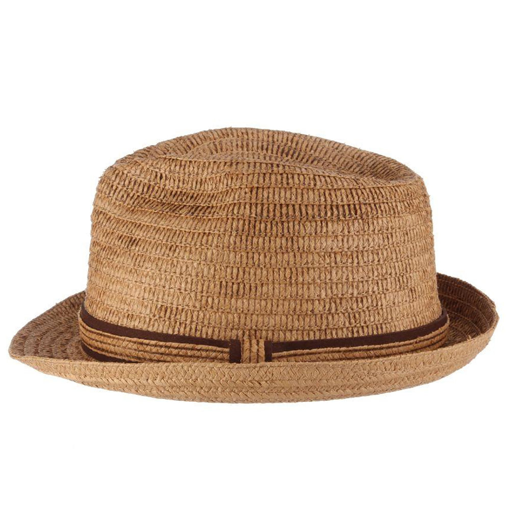 Laid Back - Dorfman Pacific Burnt Paper Braid Fedora – Fashionable Hats