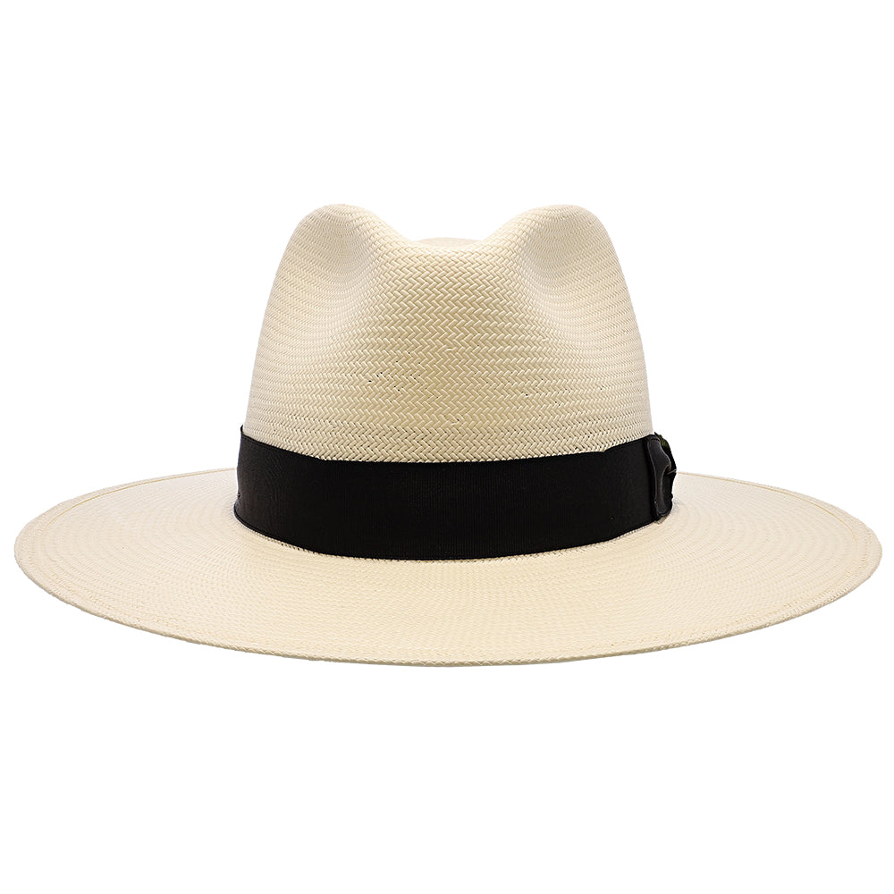 Santa Monica Stetson Natural Wide Brim Shantung Straw Fedora Hat ...