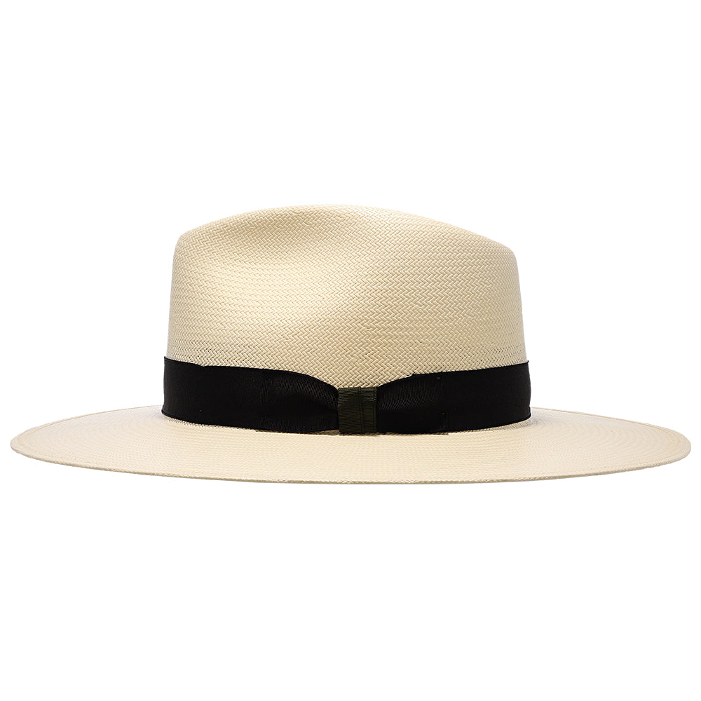 Santa Monica Stetson Natural Wide Brim Shantung Straw Fedora Hat