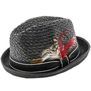 Curl - Jeanne Simmons Toyo Straw Stingy Brim Fedora Hat - 6873