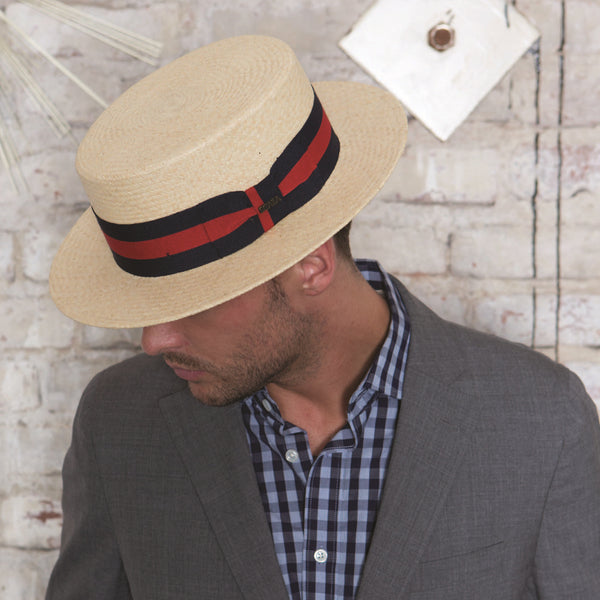 Navigator Scala Panama Straw Boater Skimmer Hat | Fashionable Hats