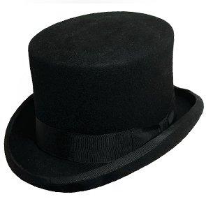 Twain - Scala WF569 Brown Wool Felt Top Hat - 5.5