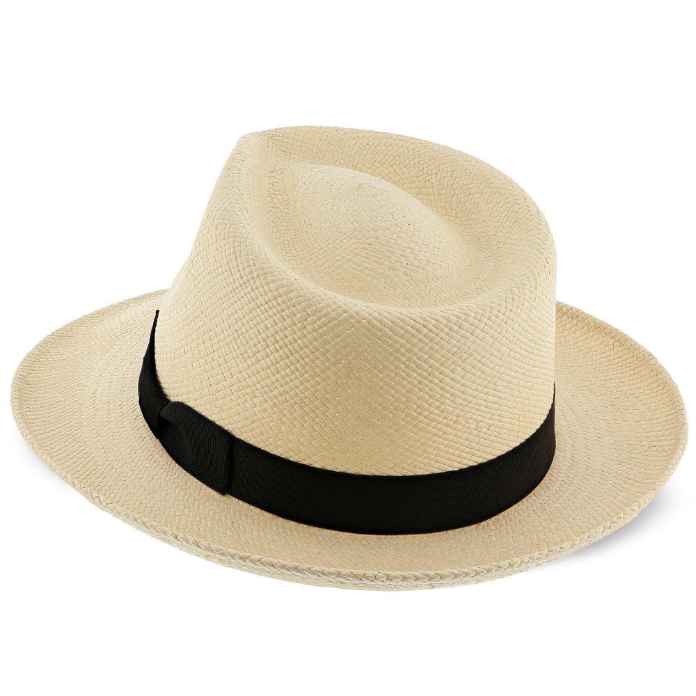 Mens Stetson Retro High Quality Panama Straw Fedora Hat | Fashionable Hats