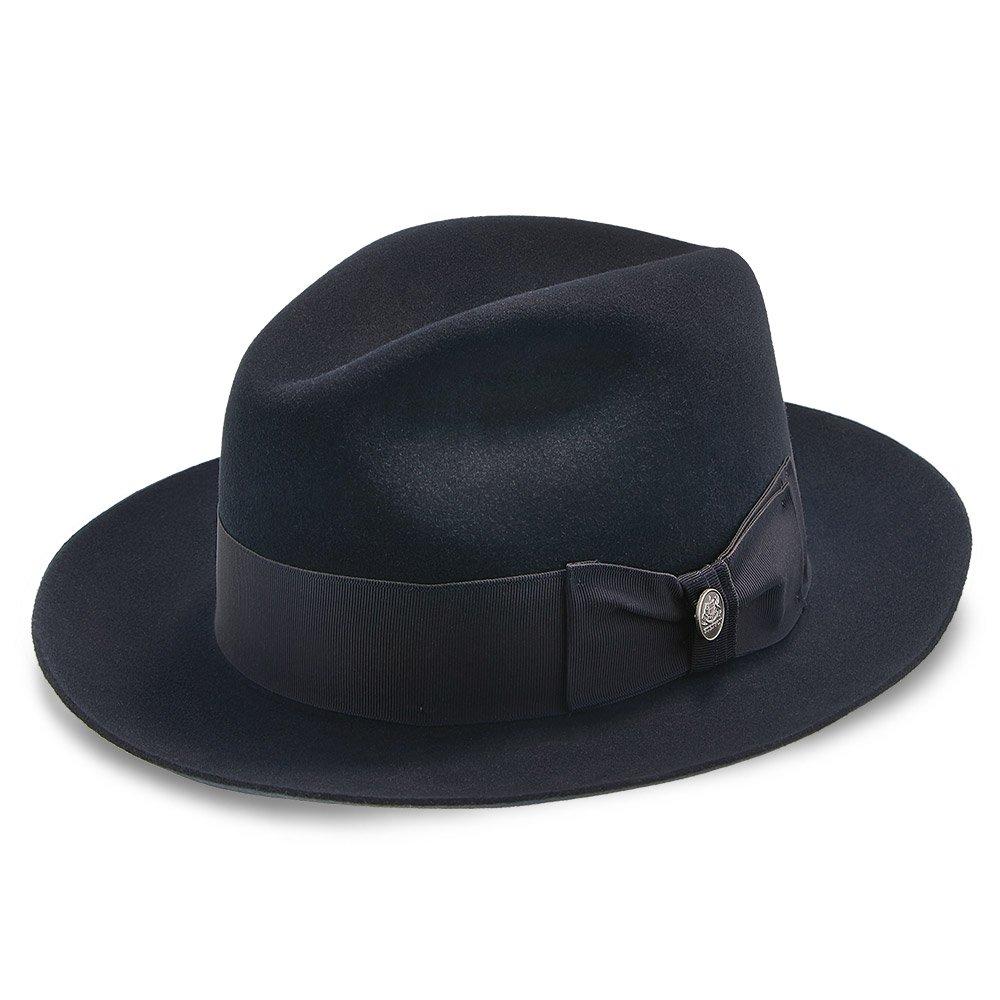 Mens Stetson Temple Fur Felt Fedora Hat, feather, black | Fashionable Hats