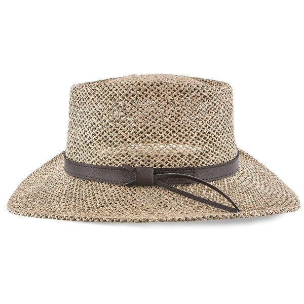 Mens Stetson Gambler Seagrass Straw Outdoorsman Hat, tan | Fashionable Hats
