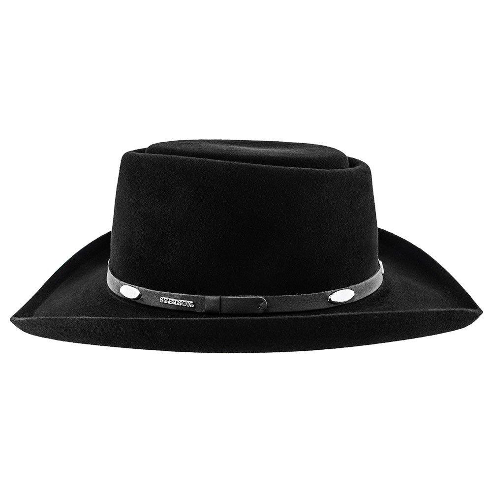 Mens Stetson Royal Flush 5X Quality Gambler Hat, black | Fashionable Hats