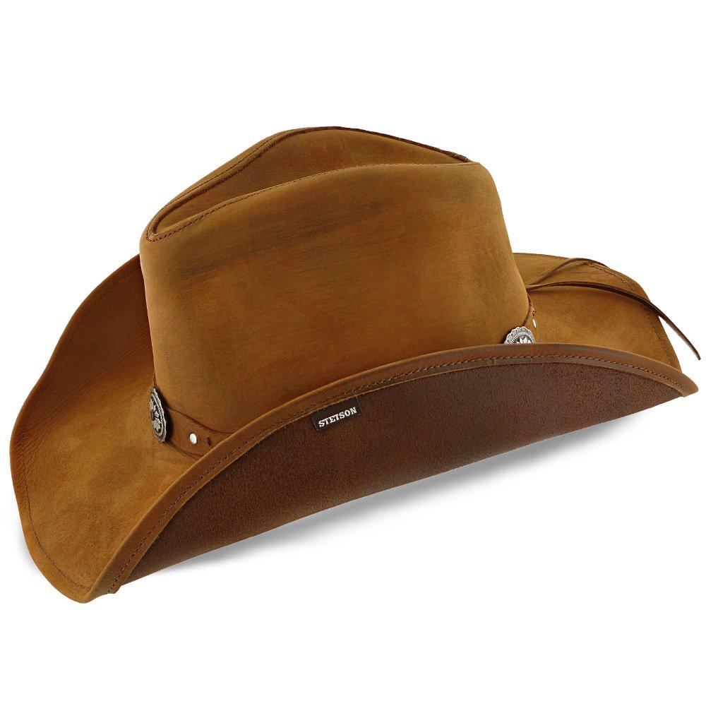 Enzovoorts lekken Hoogte Mens Stetson Roxbury Shapeable Leather Western Hat, band