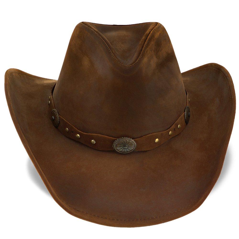 Mens Stetson Roxbury Shapeable Leather Western Hat, band | Fashionable Hats