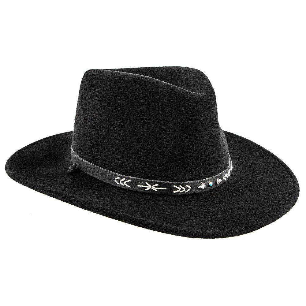 Mens Stetson Santa Fe Wool Crushable Western Hat Black