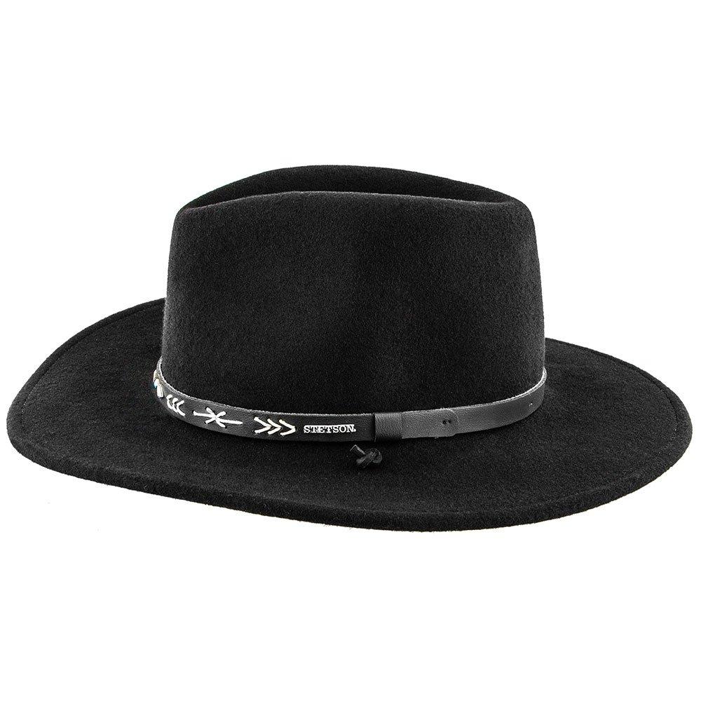 Mens Stetson Santa Fe Wool Crushable Western Hat Black Fashionable Hats