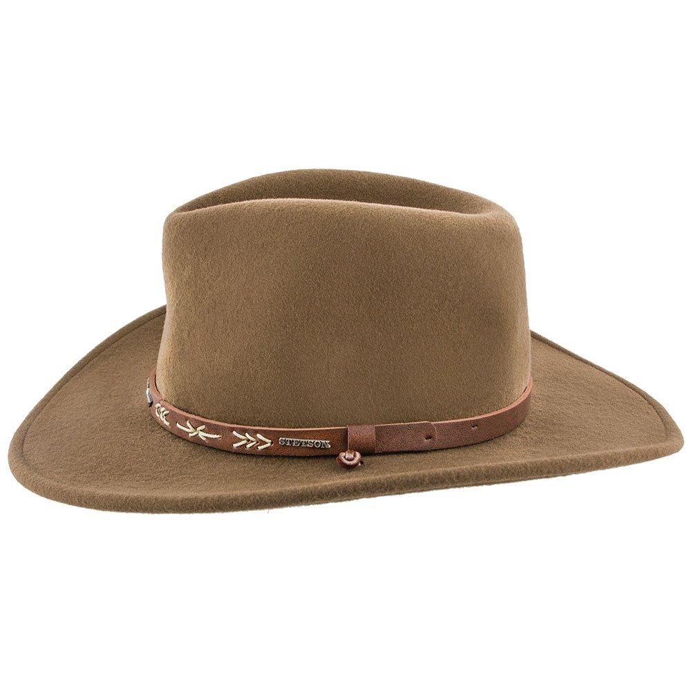 Mens Stetson Santa Fe Wool Crushable Western Hat, black
