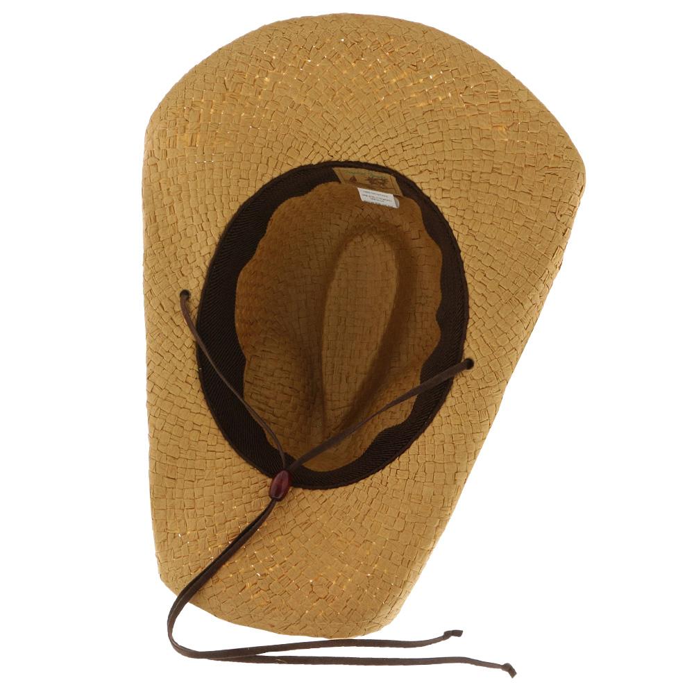 Betty Tropical Trends Natural 100% Toyo Straw Western Hat, Natural