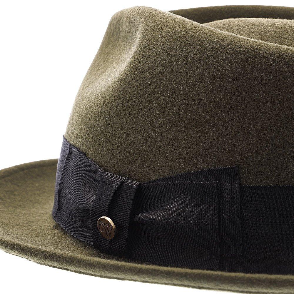 Mens Walrus Compass Diamond Crown Wool Felt Fedora Hat