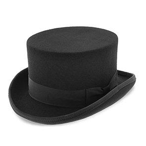 Deadman - Walrus Hats Wool Felt 4.5 in. Height Low Crown Top Hat - H7019