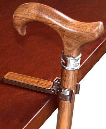 Rich Genuine Walnut Derby Cane - Embossed Collar