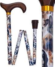 Folding Fashion Adjustable Derby Cane Horse & Ponies Design