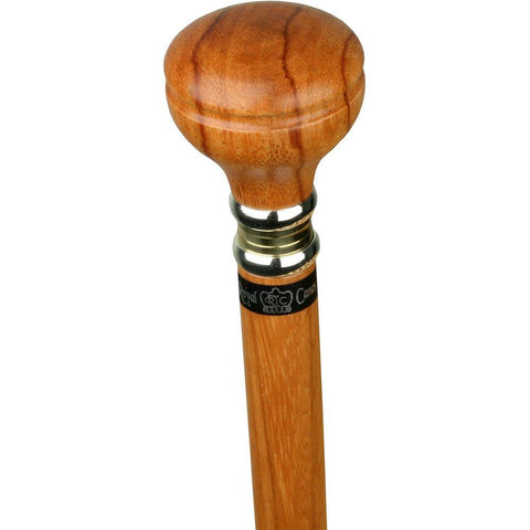 Rosewood 3D Fritz Inlay Checker Handle Walking Cane w/ Silver