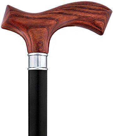 HARVY Walnut Brown Fritz Handle on Ash Wood Shaft Walking Cane