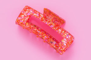 Red + Pink Confetti Claw Clip - Brookeside Company