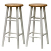Winsome Tabby 2-Pc 30" Bar Stool Set Natural & White 53780