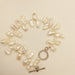 Keshi Pearl & Crystal Beaded Sterling Silver Clasp Bracelet  (6017018855582)