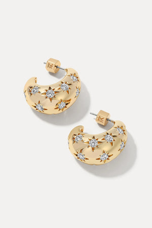 Celeste Hoop Earrings Gold - Emilia Gray