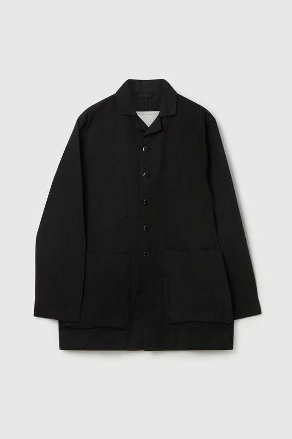 The Locksmith Collarless Pocket Overshirt Cotton - Black – Toogood