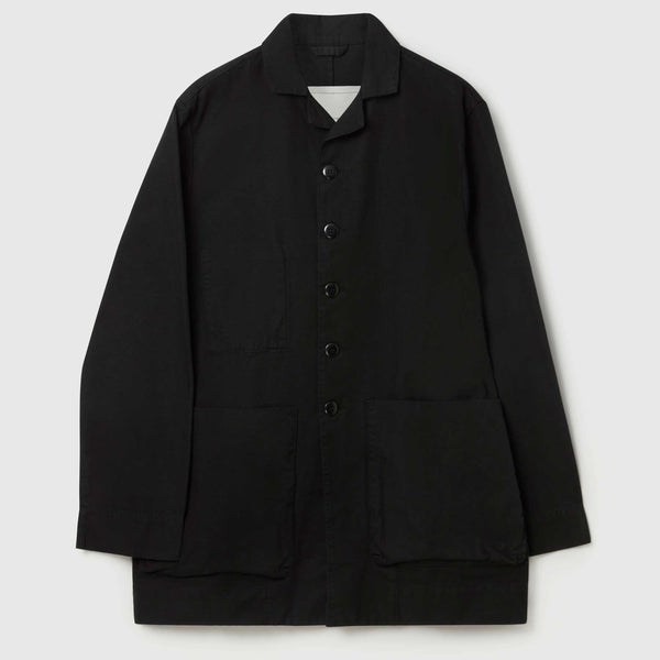 The Photographer Cotton Easy Fit Jacket With Front Pockets - Black