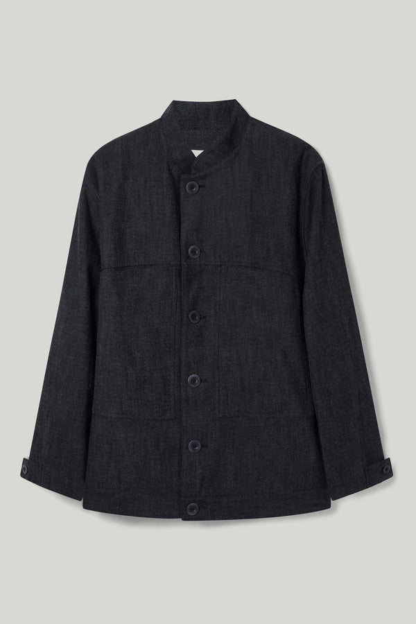 THE ETCHER JACKET / TEXTURED WOOL TWILL PEWTER