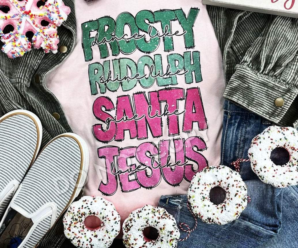 Dance Like Frosty (green and pink)