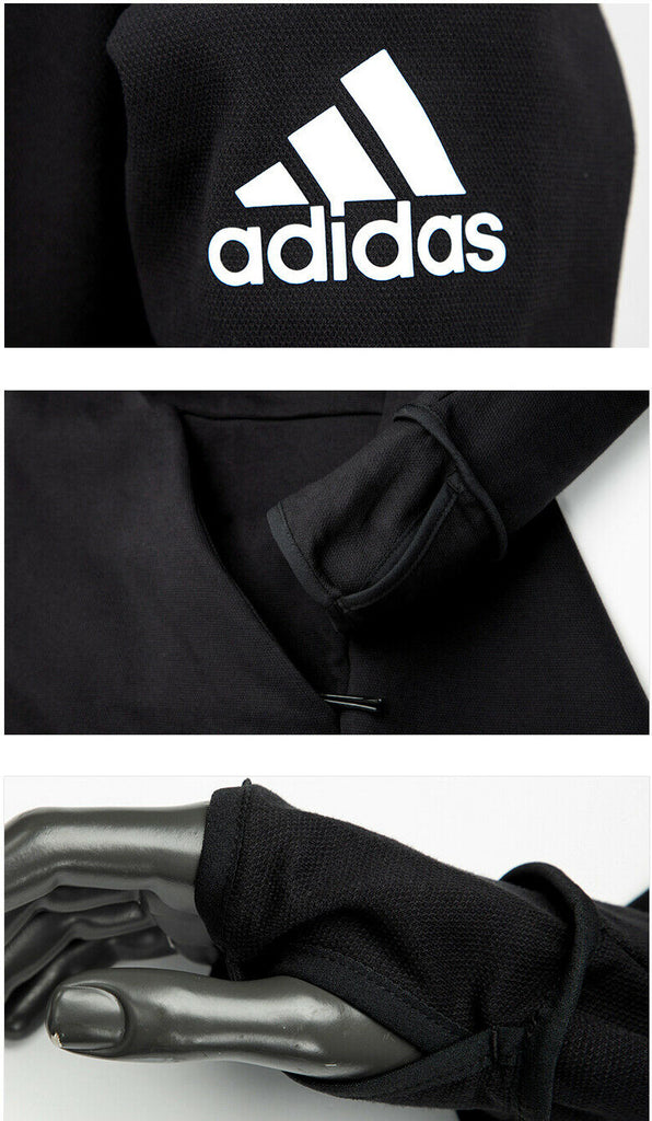 Adidas Z N E 3 Stripes Hoodie Hood Jacket Full Zip Black Fq7229 Infinity Sports Store