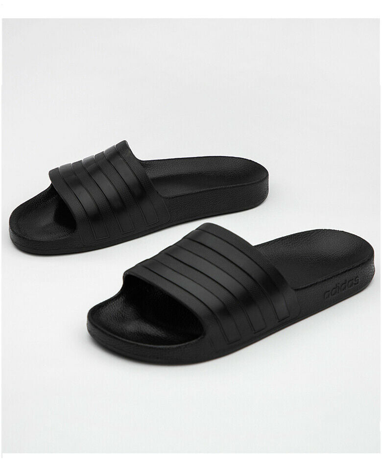 adilette aqua slides all black